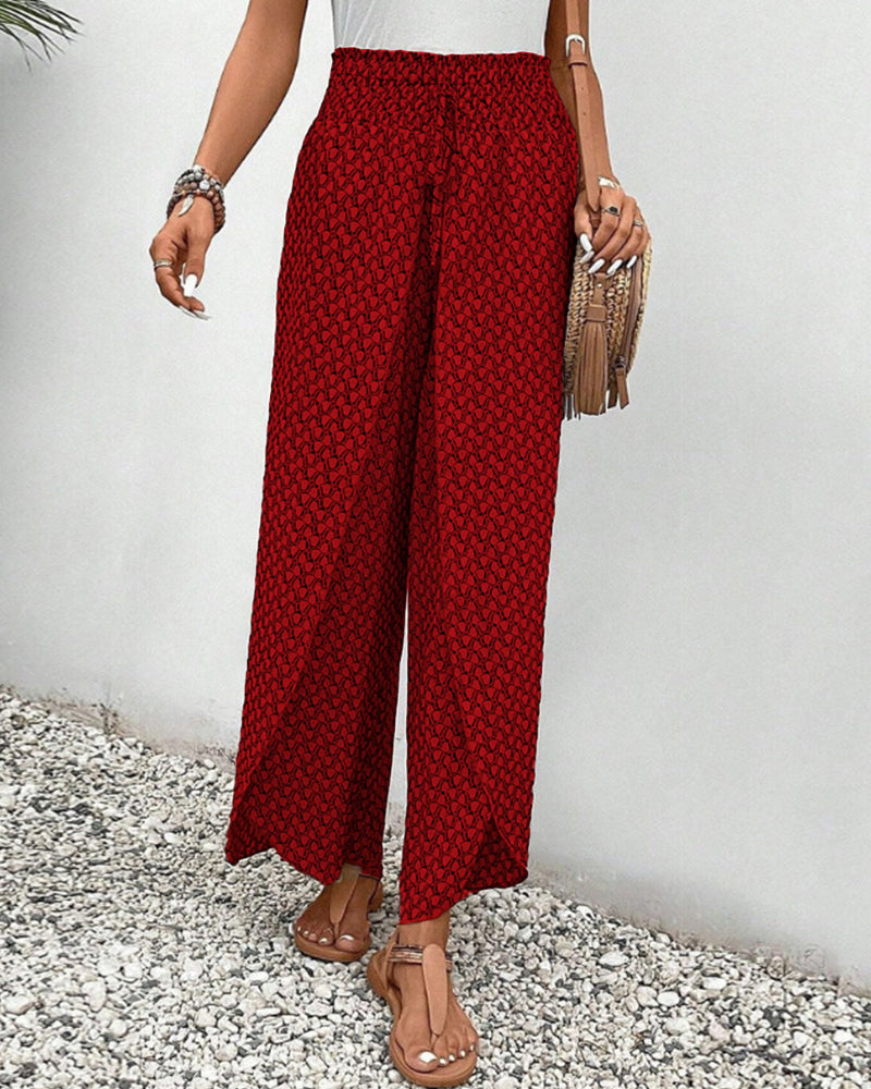 Hose mit Chiffonmuster