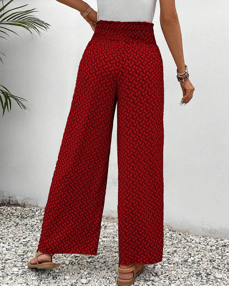 Hose mit Chiffonmuster