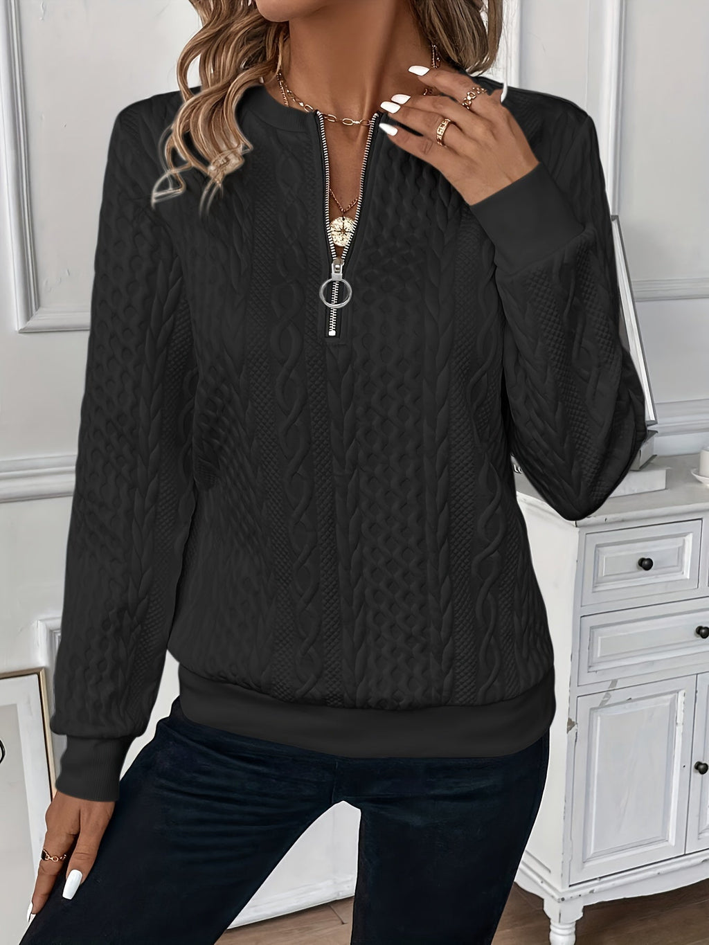 Valenzora | Stylisches Top mit Reißverschluss