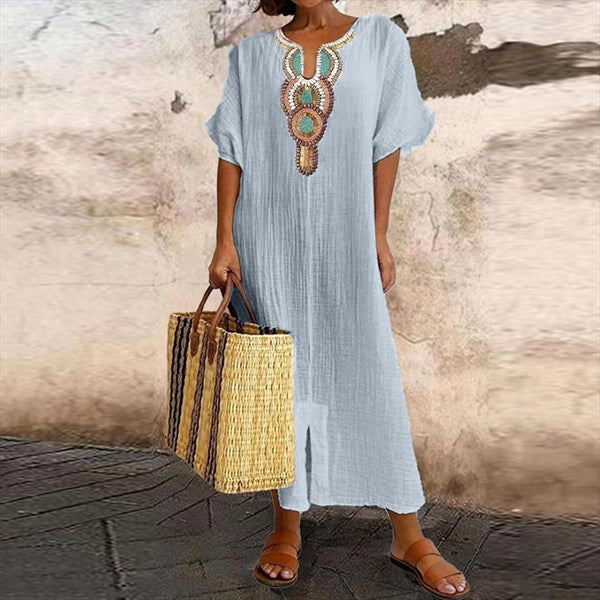 Valenzora | Cotton and linen dress for women