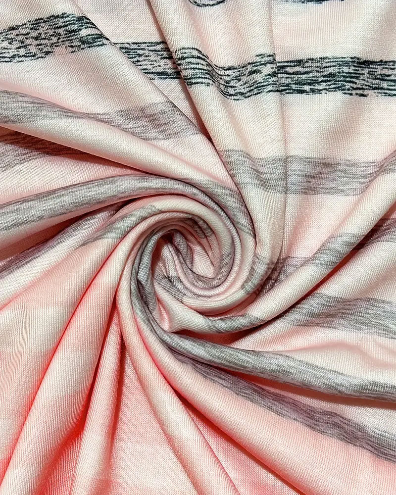 Valenzora | Round Neck Short Sleeve Striped T-Shirt