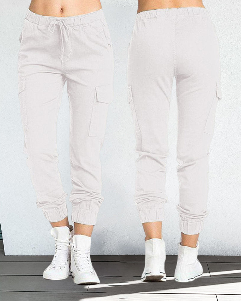 Valenzora | Cargo trousers with elasticated waistband