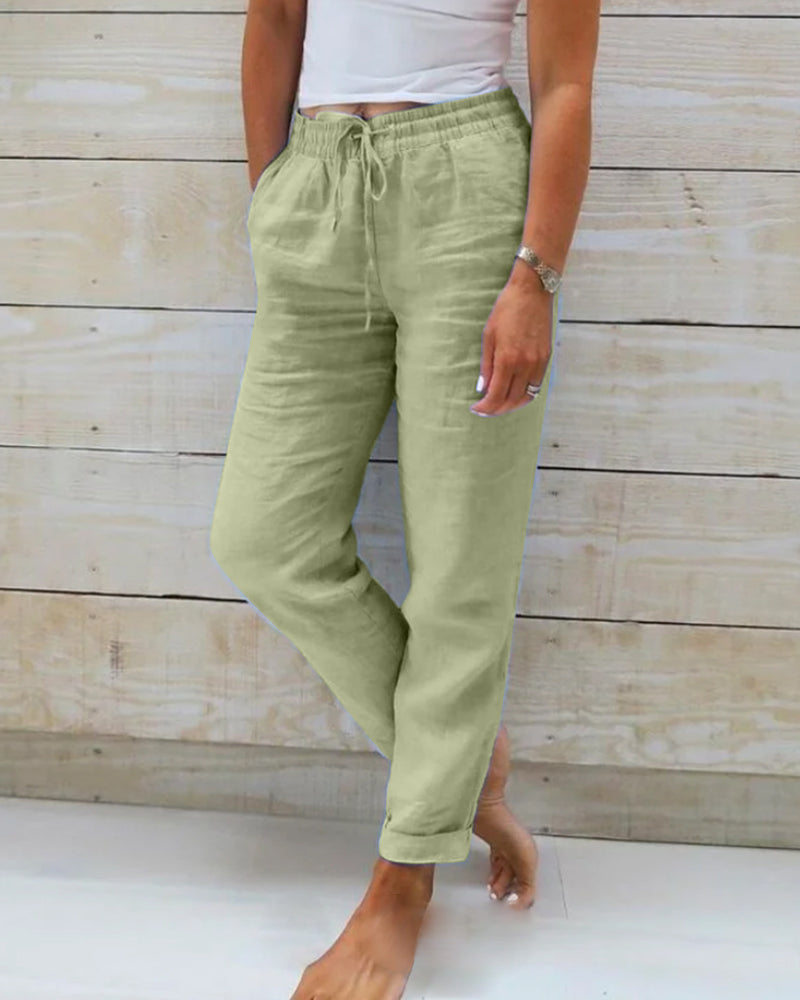 Valenzora | Leinen-Jogginghose im Relaxed Fit