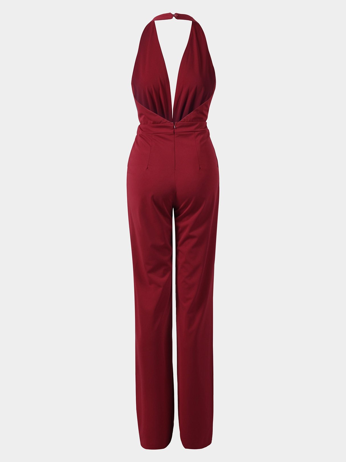 Valenzora | Deep V-neck Sleeveless Wide Leg Jumpsuit