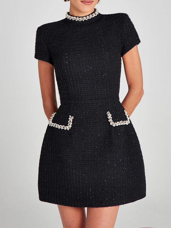 Valenzora | Besticktes Tweed-Minikleid für Damen