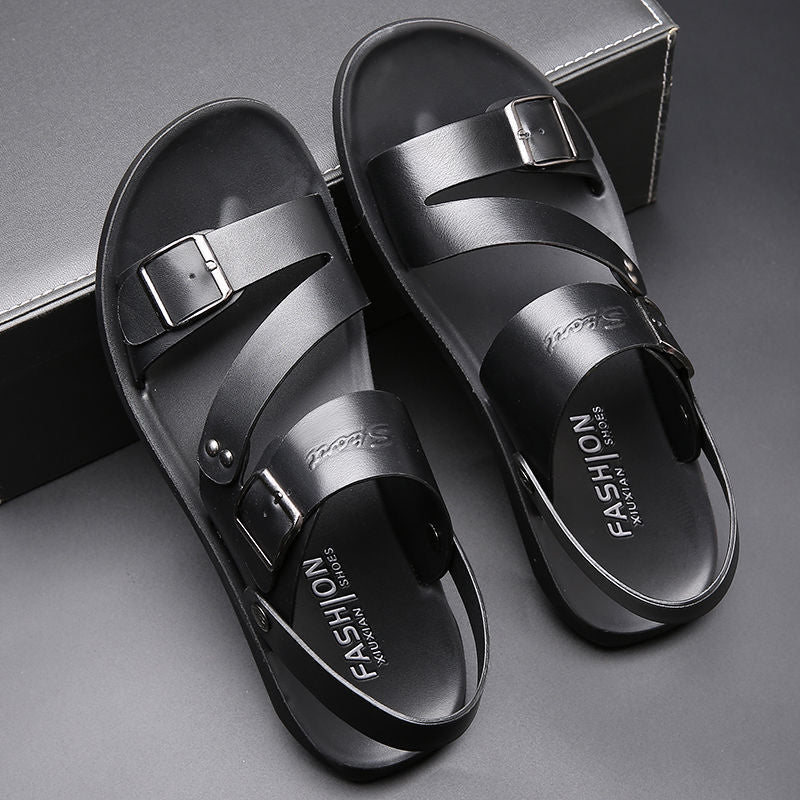 Valenzora | Split leather sandals with buckle