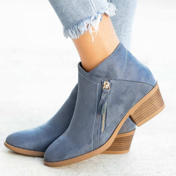 Valenzora | Bequeme halbhohe Leder-Stiefeletten für Damen