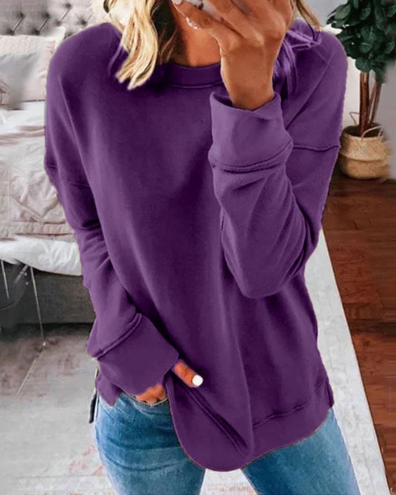 Valenzora | Solid Color Women's Sweatshirt