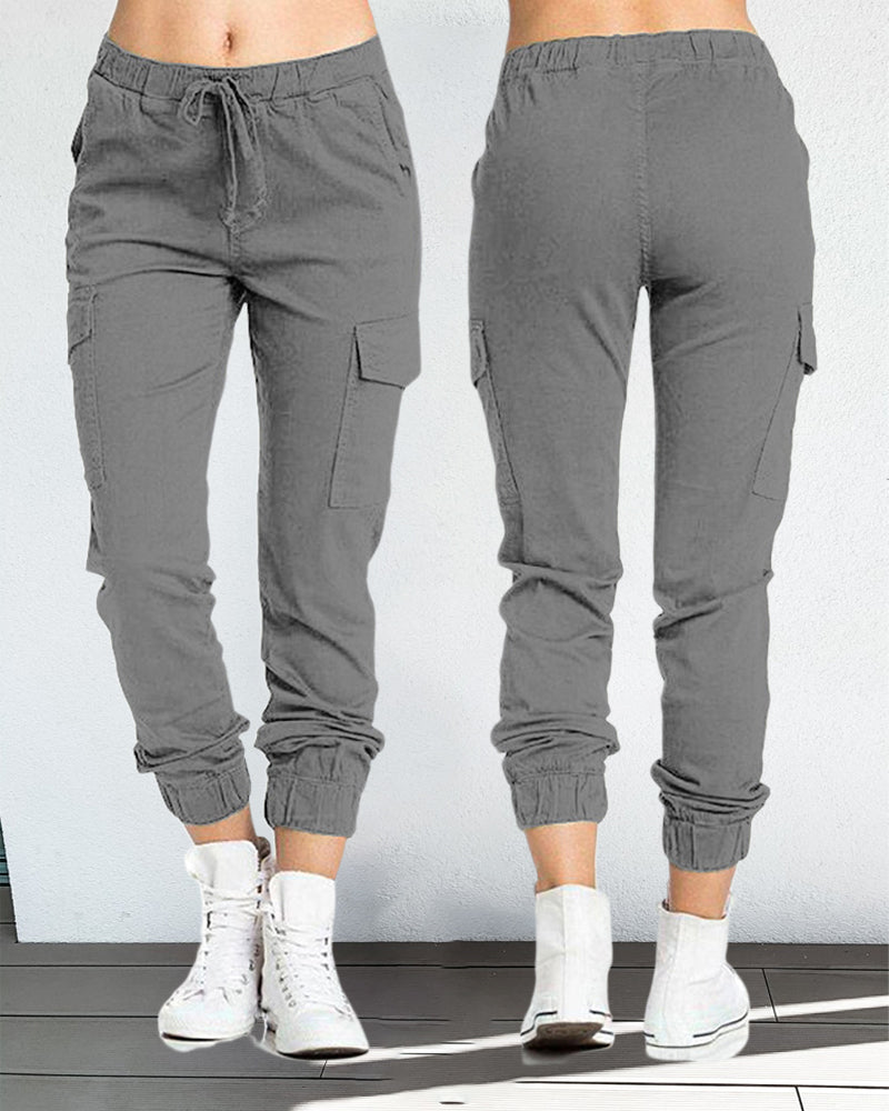 Valenzora | Cargo trousers with elasticated waistband