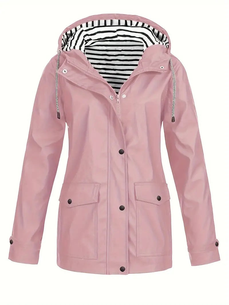 Valenzora | Hooded jacket with pockets, waterproof fabric and long sleeves