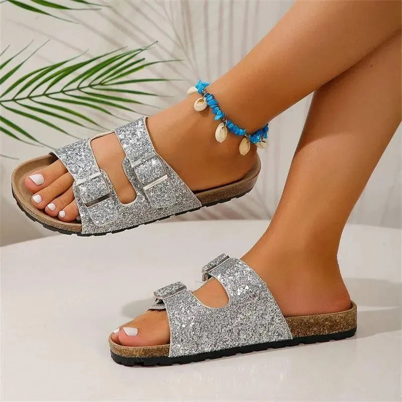 Valenzora | Slippers with double buckle