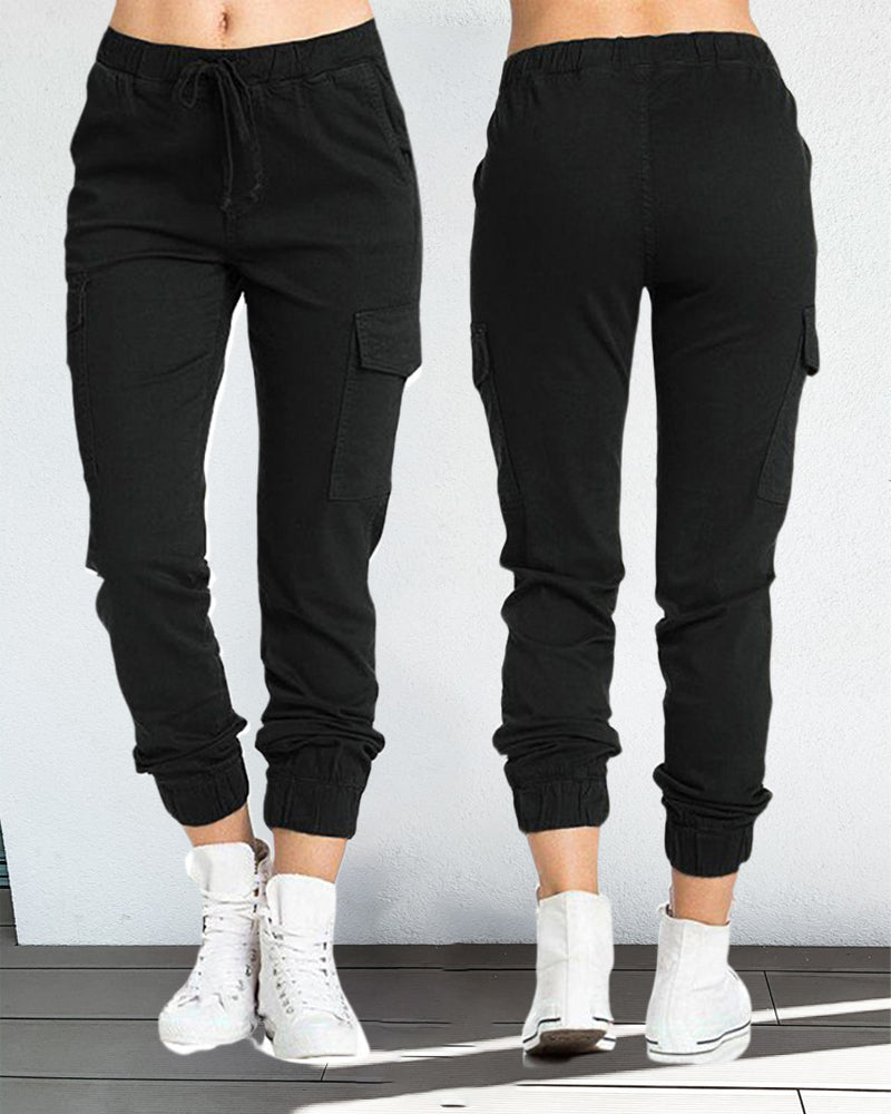 Valenzora | Cargo trousers with elasticated waistband