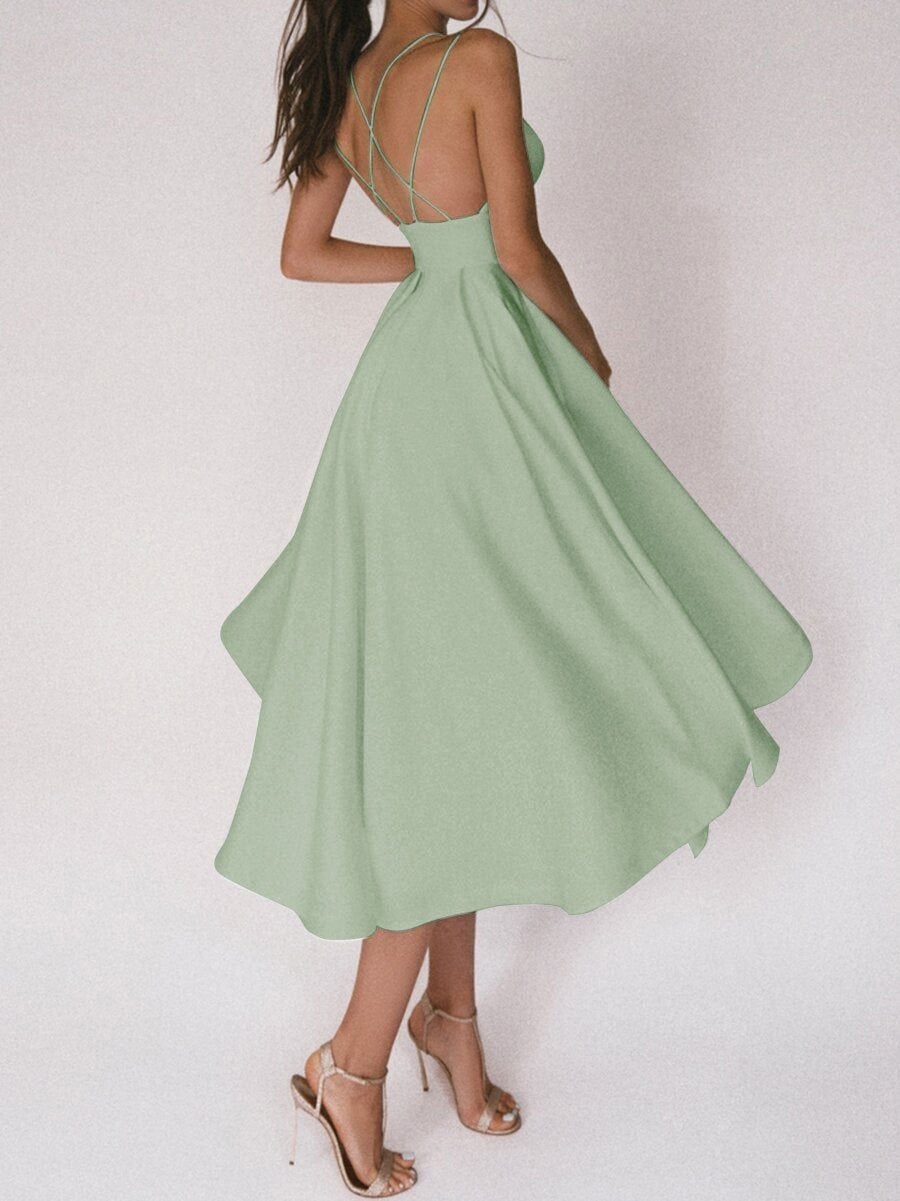 Valenzora | Elegant Midi Dress with Straps for Women