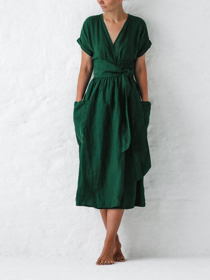 Valenzora | Fließendes Leinenkleid