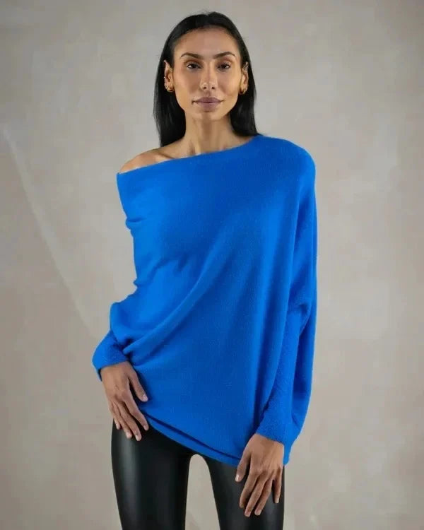 Valenzora | Asymmetrisch drapierter Pullover