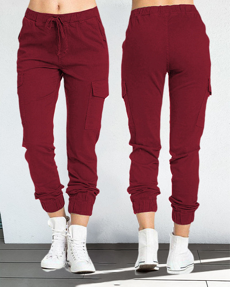 Valenzora | Cargo trousers with elasticated waistband