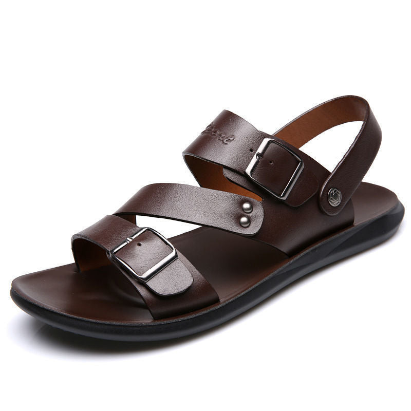 Valenzora | Split leather sandals with buckle