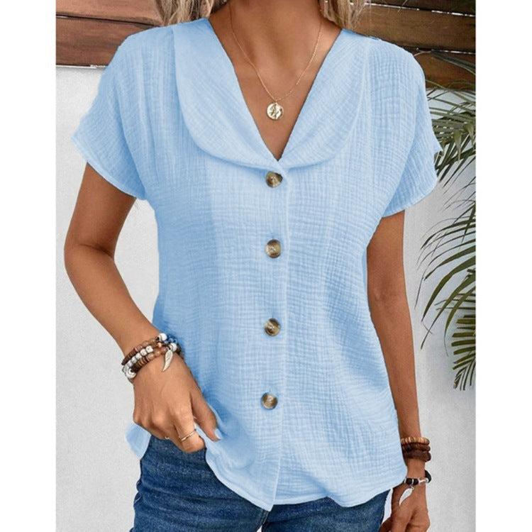 Valenzora | Button-front T-shirt