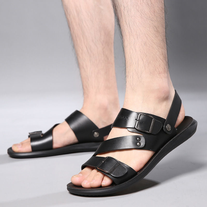 Valenzora | Split leather sandals with buckle