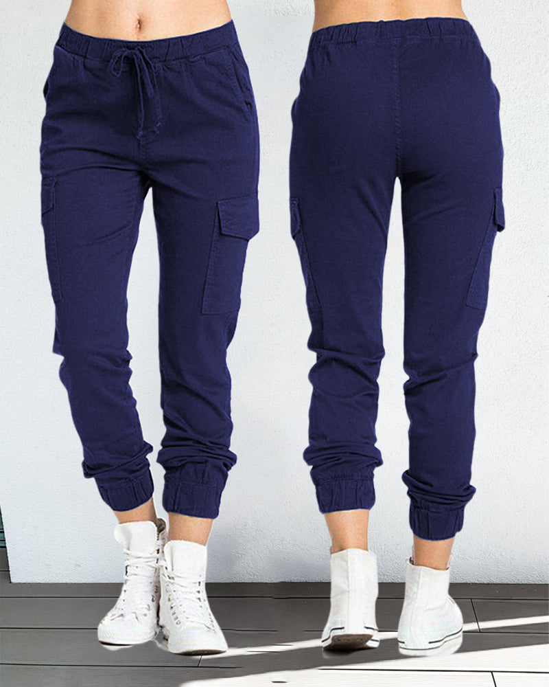 Valenzora | Cargo trousers with elasticated waistband