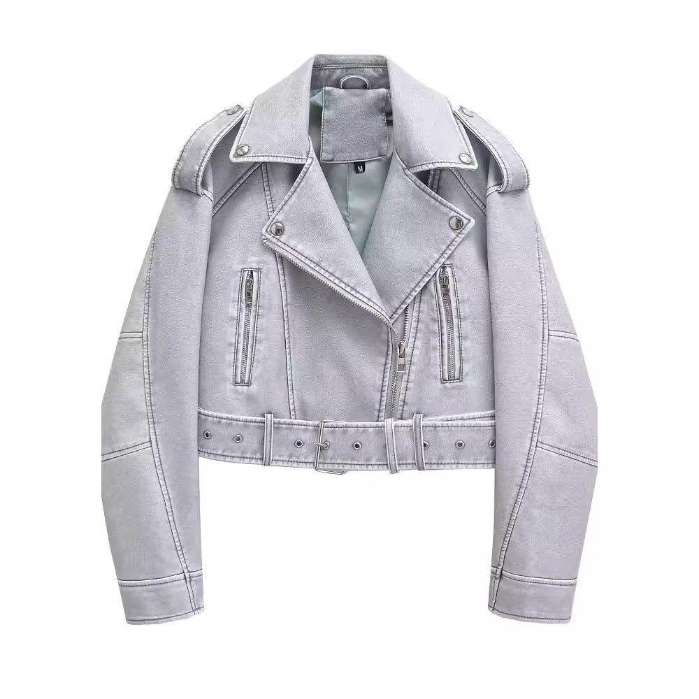 Valenzora | Washable, Gradient Leather Jacket for Women*