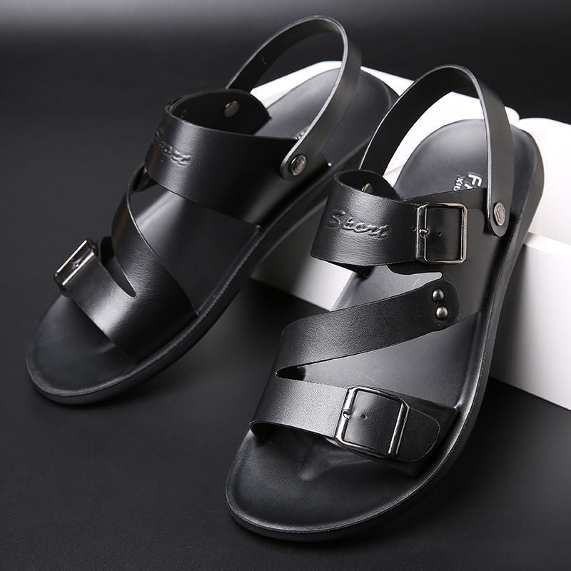 Valenzora | Split leather sandals with buckle