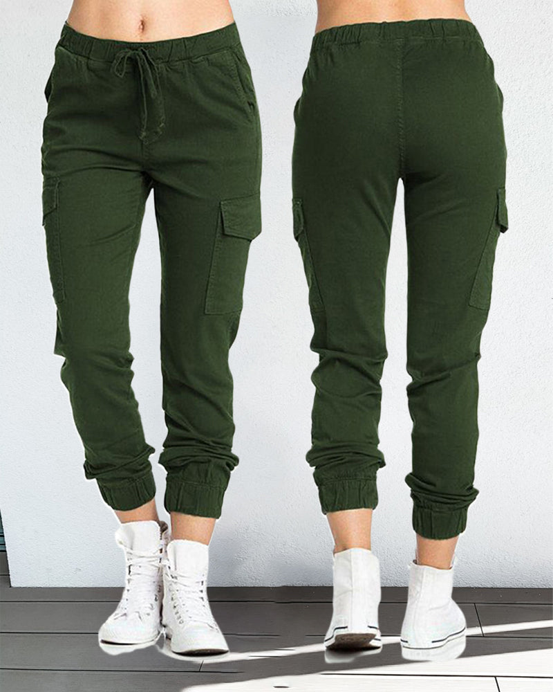 Valenzora | Cargo trousers with elasticated waistband