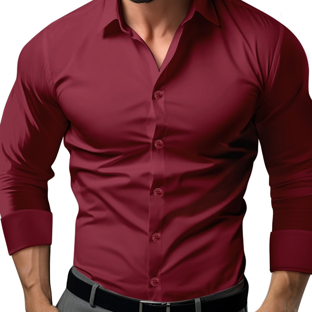 Valenzora | Slim Fit Plain Cotton Shirt