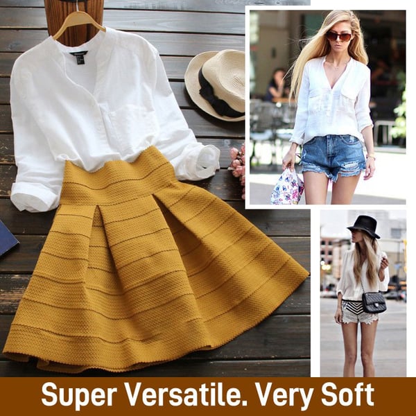 Valenzora | Casual, loose-fitting shirt made of linen-cotton blend