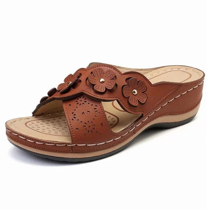 Valenzora | Orthopedic Women's Sandal with Floral Pattern