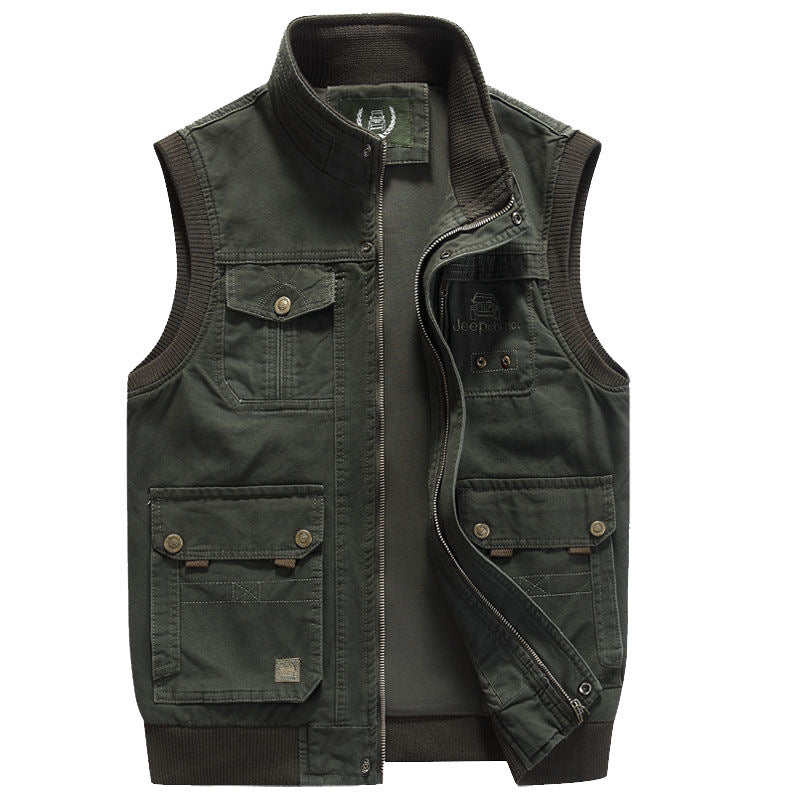 Valenzora | Casual Cotton Vest with Multiple Pockets