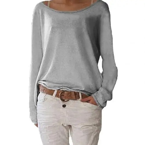 Valenzora | Loosely knitted women's long-sleeved shirt