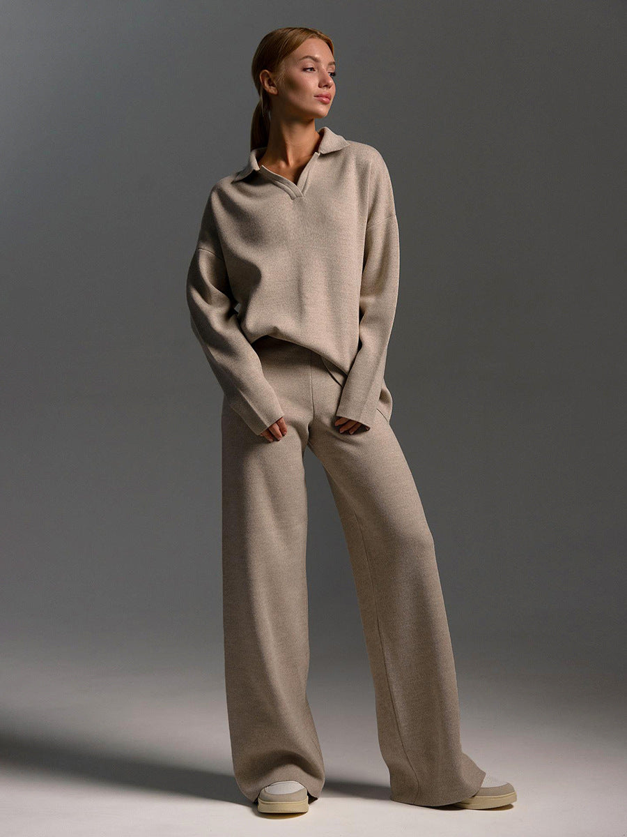 Valenzora | Set of trousers and knit sweater