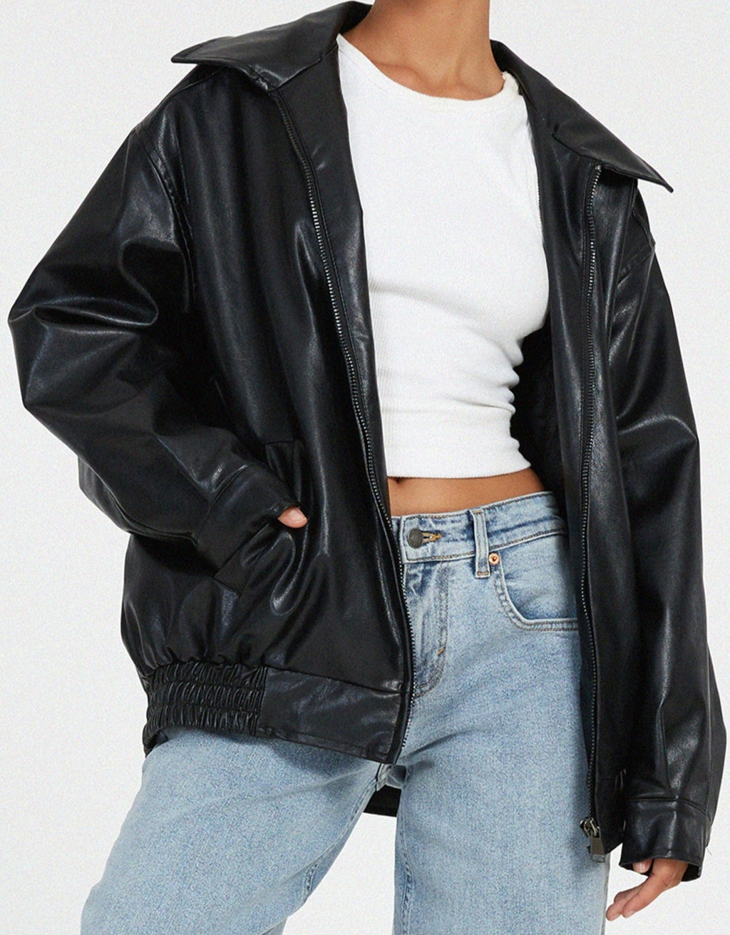 Valenzora - Casual leather jacket for women