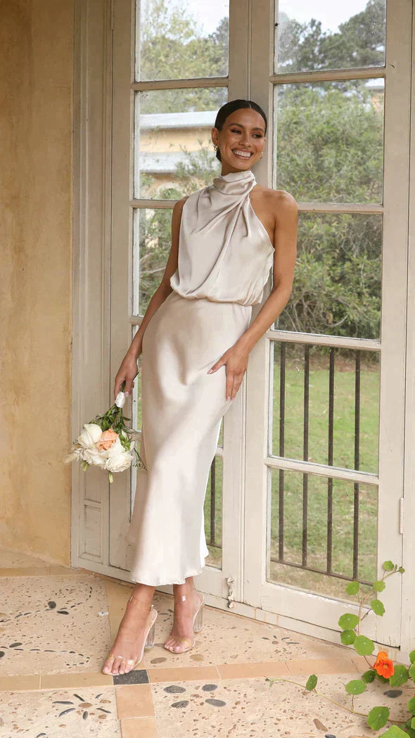 Valenzora | Elegantes Satinkleid