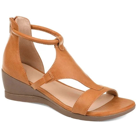 Valenzora - Casual wedge sandals with ankle straps | Open summer wedge sandals