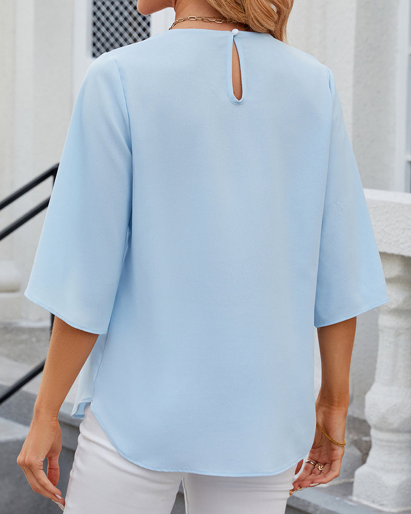 Aerin - Elegant short-sleeved top