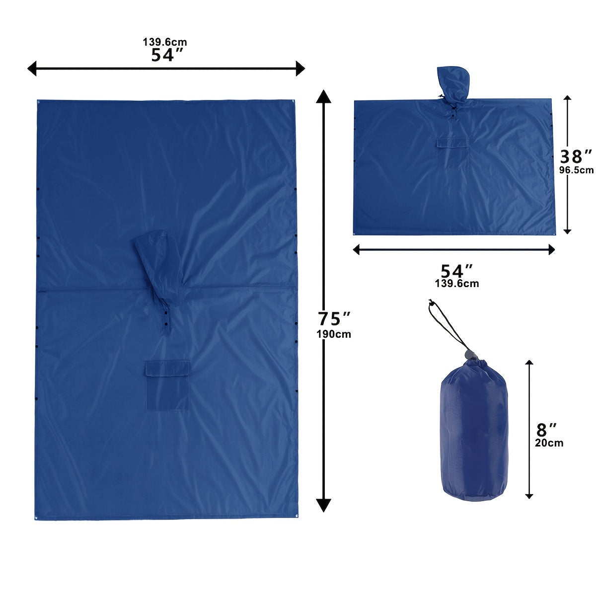 Valenzora | Waterproof Foldable Rain Poncho with Hood