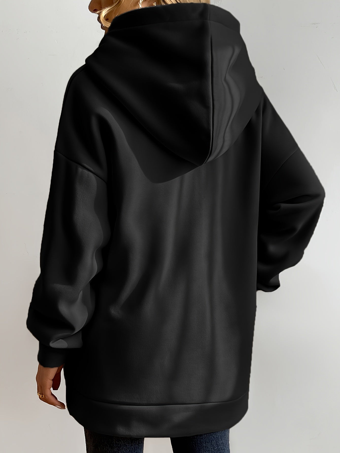 Valenzora | Comfort - Extremely comfortable long zip-up plush hoodie with hood for women