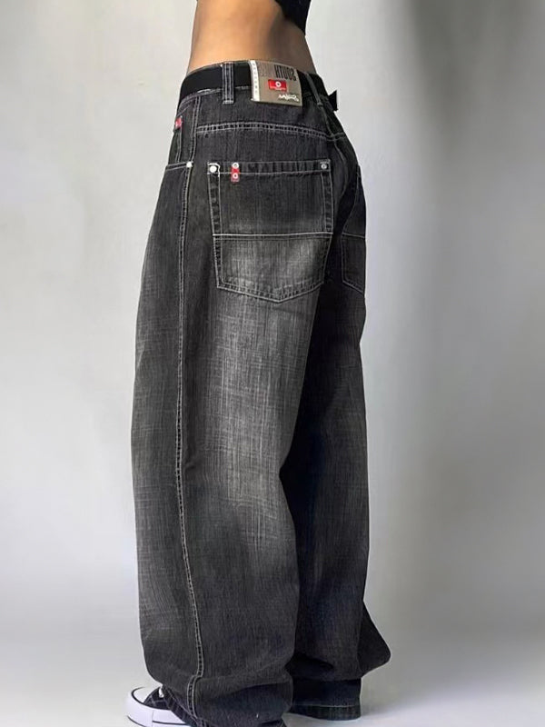 Valenzora | American Retro Distressed Washed Boyfriend Jeans