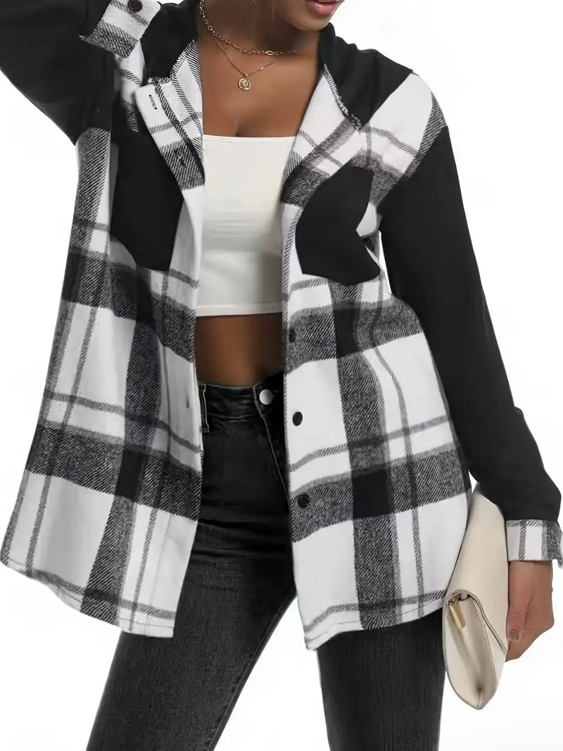 Valenzora | Checkered jacket with hood