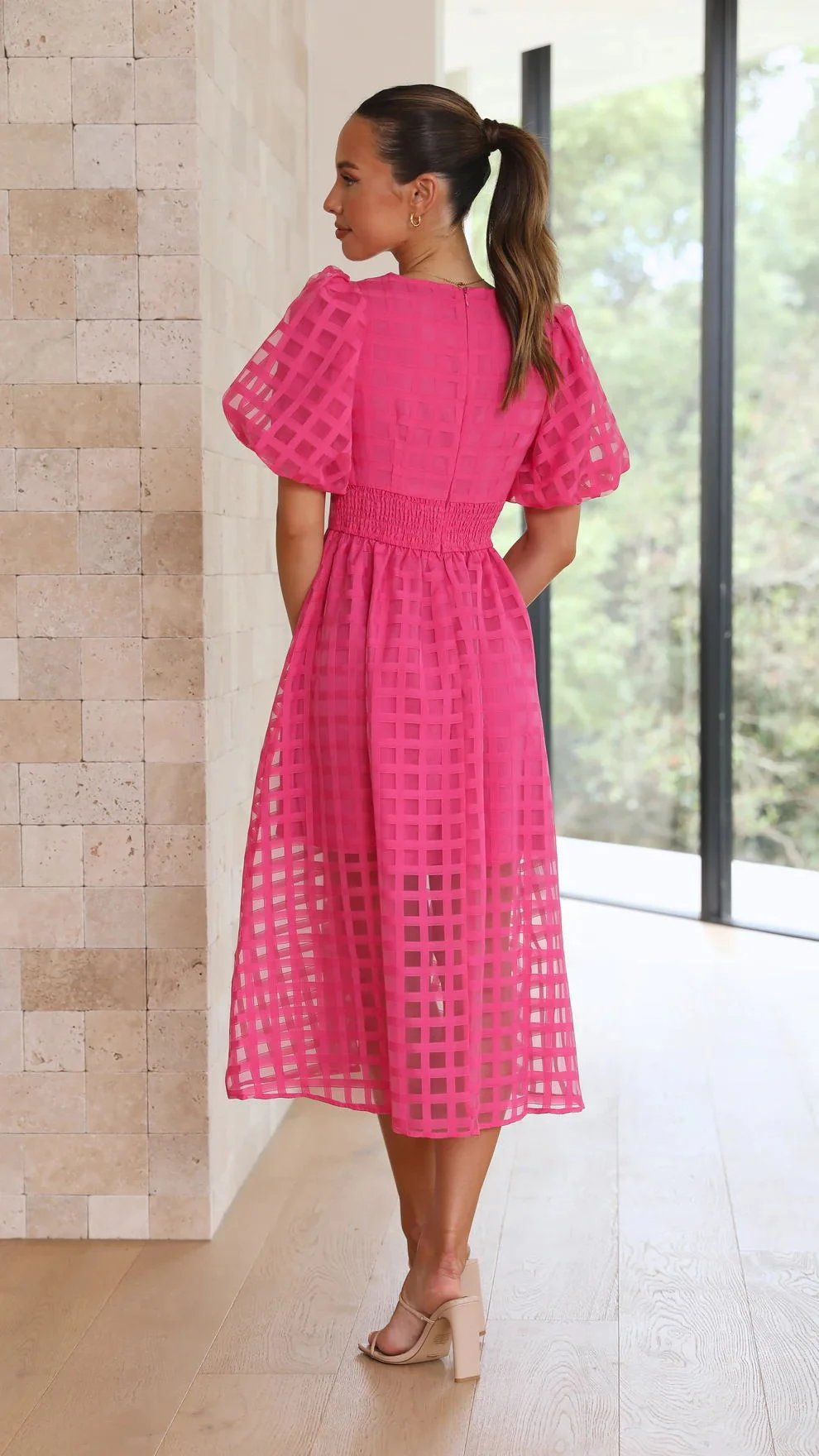 Valenzora | Midikleid mit Puffärmeln