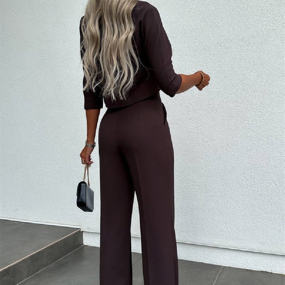Valenzora fitted wide-leg fashion tops