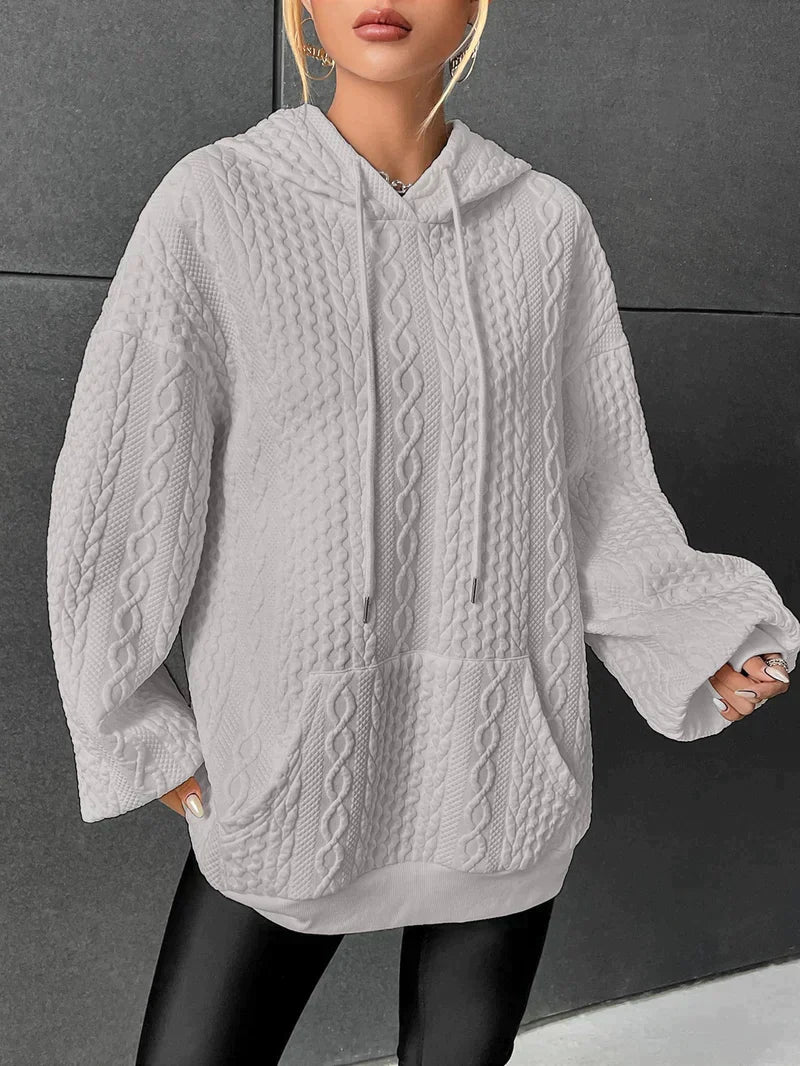 Kathryn™ - Oversized hooded pullover with drawstring