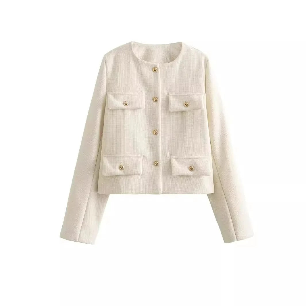 Valenzora | Chic and elegant blazer jacket with button closure for women
