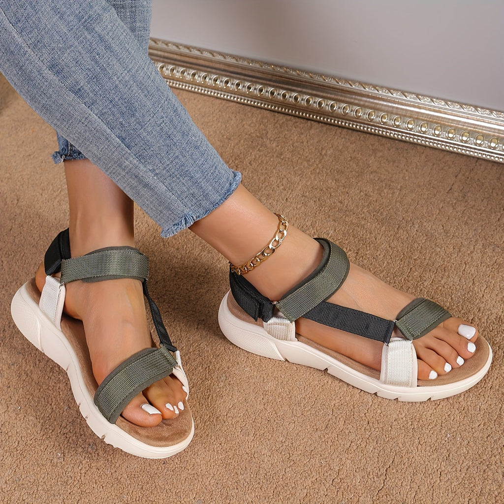 Valenzora | Women's Sandals: Color Block, Non-Slip, Elegant, Lightweight, Outdoor, Summer