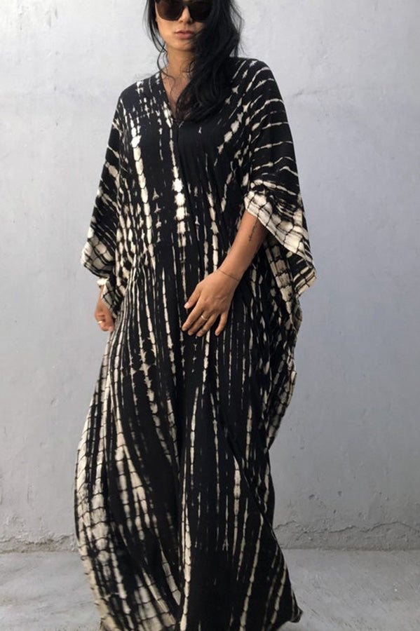 Valenzora Freely – Lockeres Wickelkleid im Batik-Boho-Stil