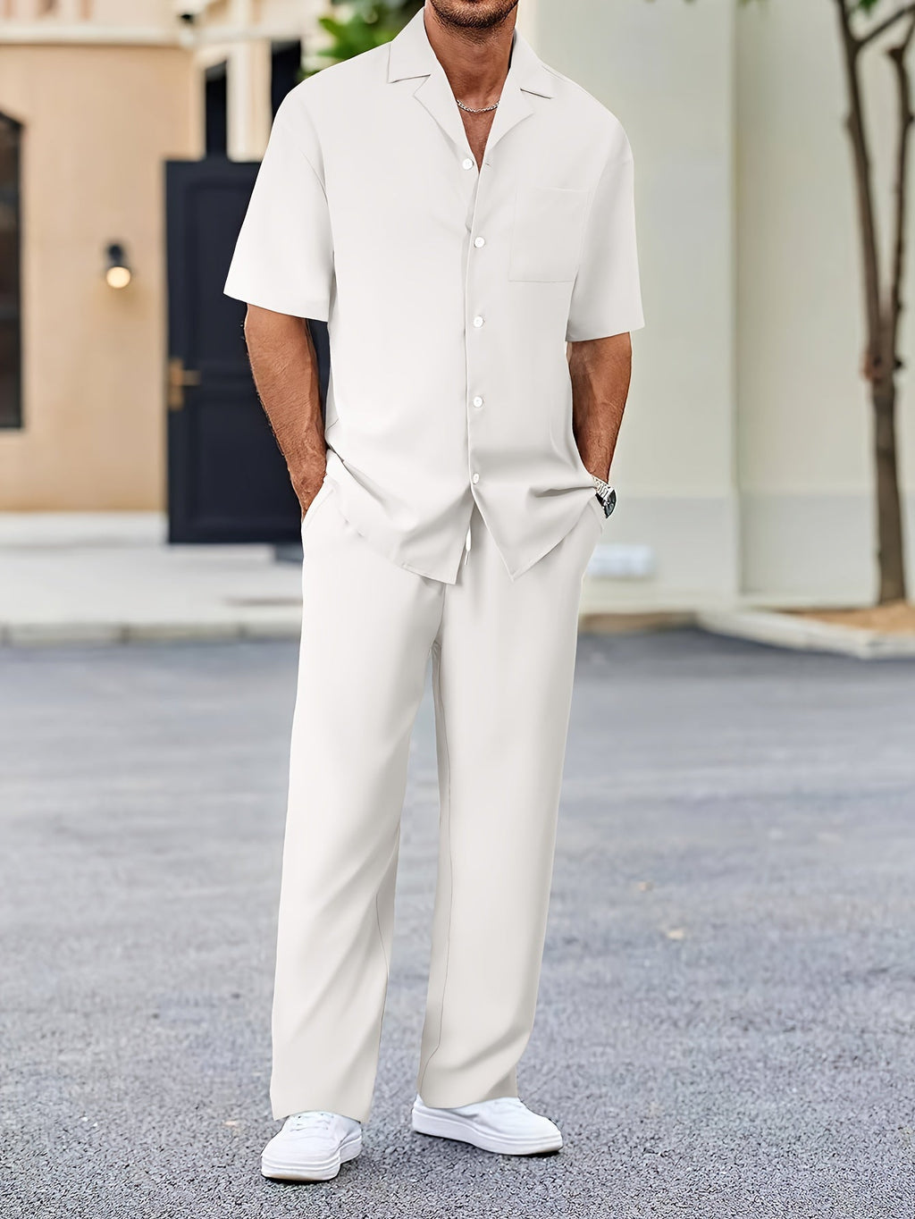 Valenzora | Summer outfit set in a single color