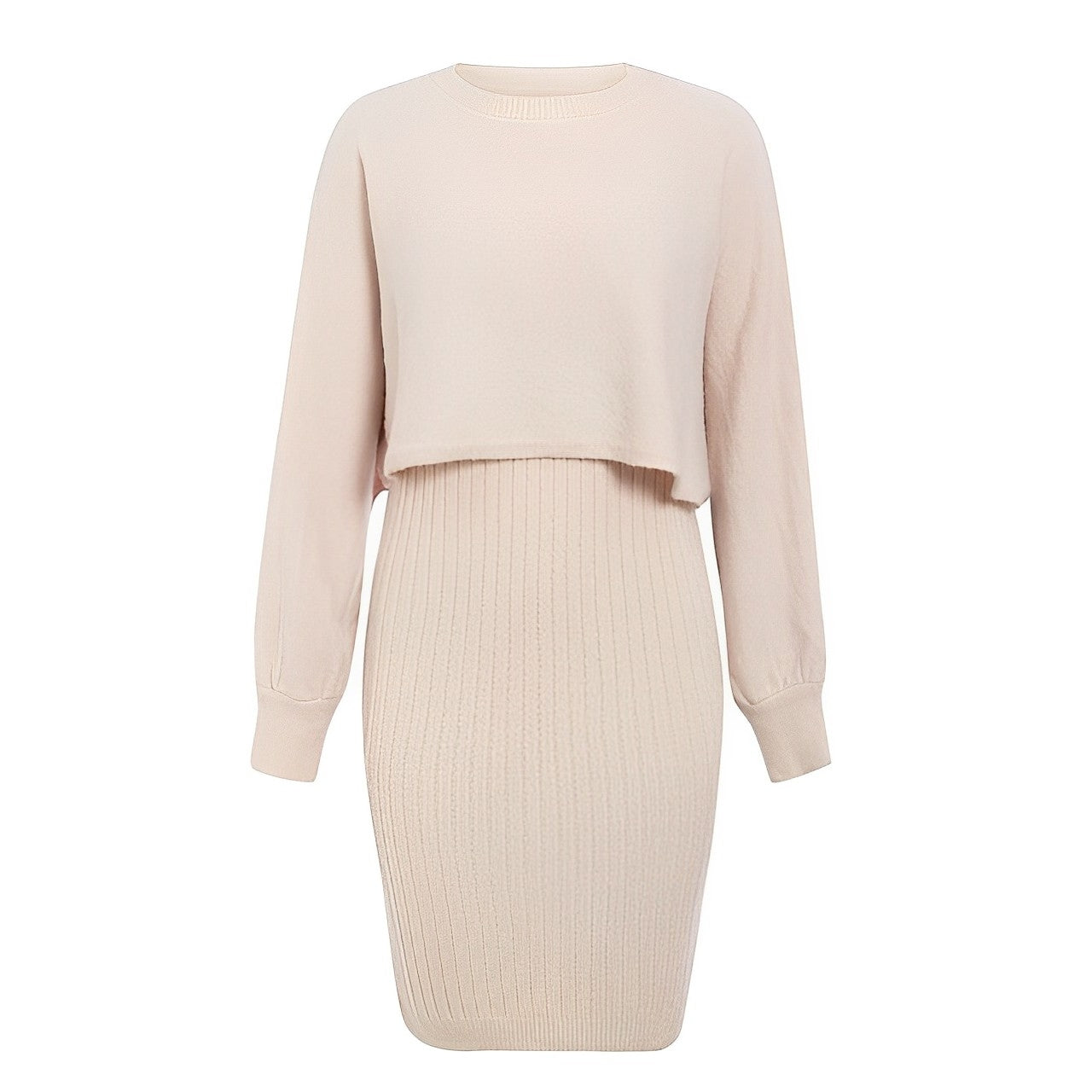 Valenzora | 2-piece knitted dress with flutter sleeves