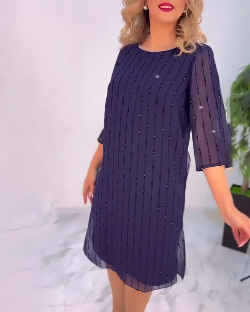 Valenzora | Kleid einfarbig plissiert